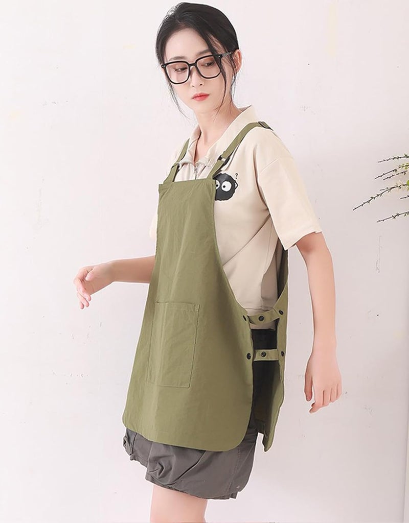 NEWGEM Waterproof Apron with Pockets for Women Cooking Painting Baking Gardening - Image 3
